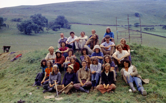 Graeme and fellow students at their second-year excavation at